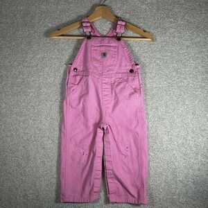 Carhartt pink 24m toddler overalls bibs Size 24m
